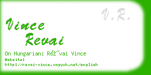 vince revai business card